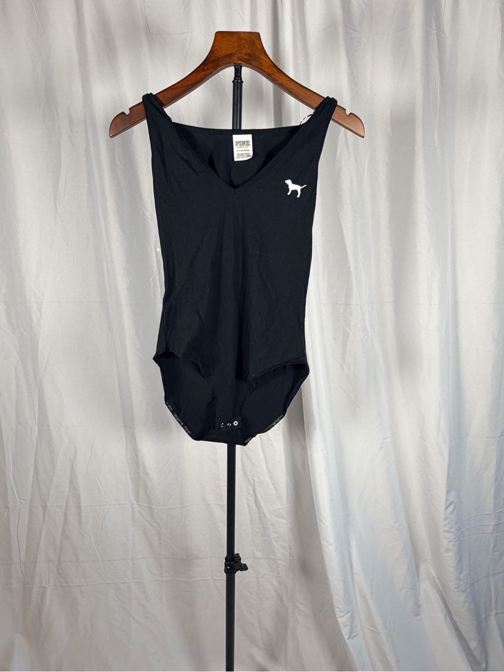 Victoria’s Secret PINK Black V-Neck Bodysuit
